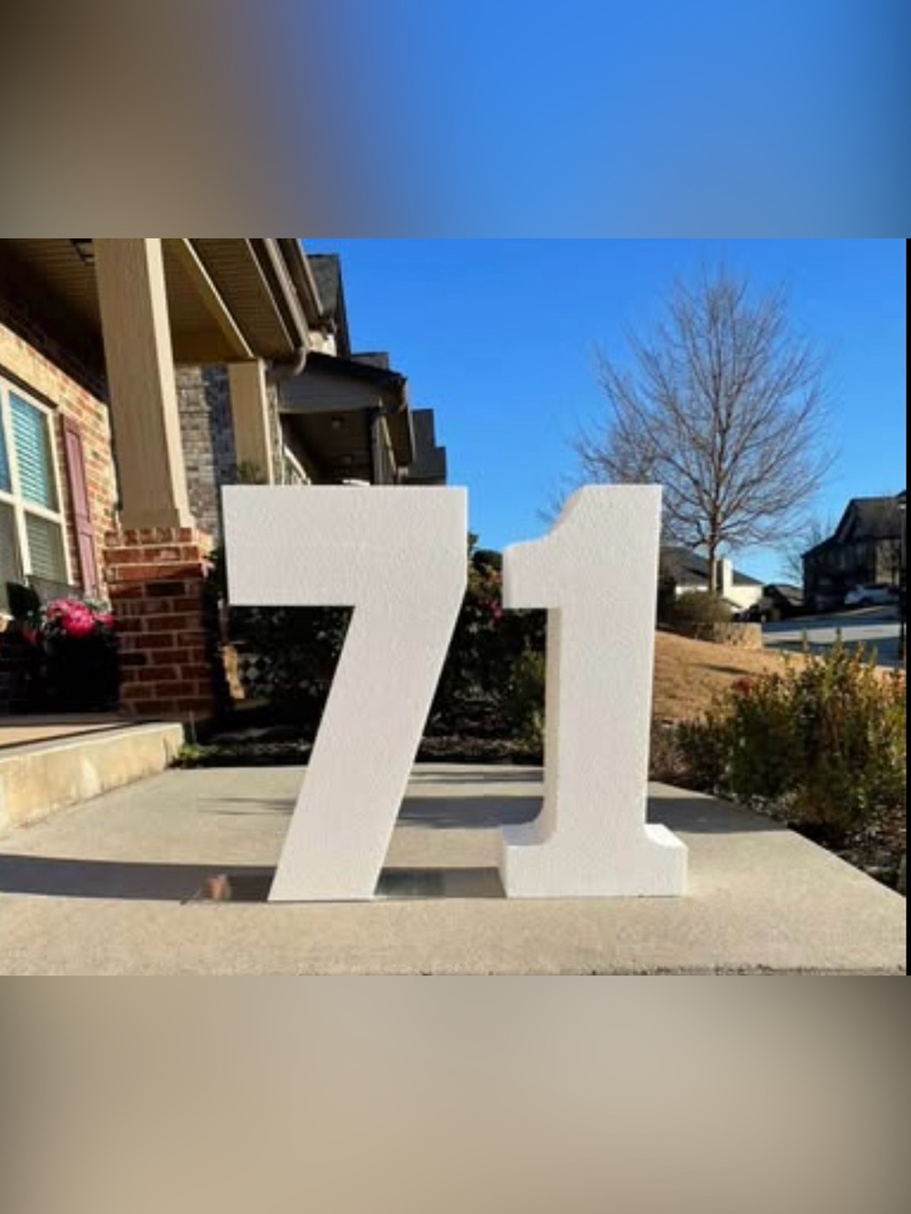 Large Decorative Foam Number 4 / 30” Tall Event Props - Picture 9 of 12
